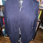 J Jill navy blue linen cottagecore M lightweight cardigan Orange Size M Photo 0