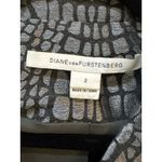 Diane Von Furstenberg  DVF Angie Nightfall Silver Metallic Moto Jacket Sz 2 snake Photo 5