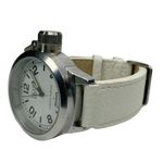 Niche Media Limited Edition White Leather Sapphire Coated Watch Photo 1