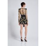 Zhivago In The Garden Floral Mesh Wrap Mini Dress black pink yellow size US 2 Photo 2