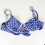 Seamolly Blue Gingham Bow Tied Back Underwire Bikini Top Size XS Photo 2