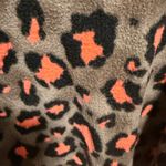White Birch  Leopard V-Neck Sweater - Orange and Brown Photo 3