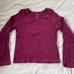 Aura Purple Cropped Long Sleeve Top Photo 0