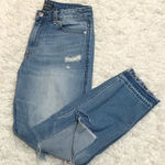 Abercrombie & Fitch  Signature Girlfriend Jeans High‎ Waisted Raw Distressed 27 Photo 0