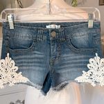 Love, Fire Love Fire Denim Jean Shorts Stretchy Womens 0 Crochet Lace Photo 9