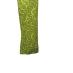 ZARA  Womens Pants Flared Jacquard Trouser Slit Ankle Retro‎ Lime Green Medium Photo 6