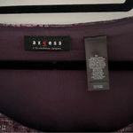 Axcess Blouse Shirt Top Women Medium Short Sleeve Nylon Mesh Gather Lined Purple Photo 3