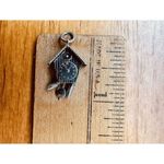 800 Sterling Silver‎ Charm Pendant Movable Cuckoo Clock Vintage European Photo 11