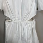 WAYF Puff Sleeve Cutout Ruffle Mini Dress Womens Small* White Fit & Flare Bridal Photo 8