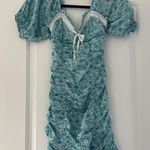 For Love & Lemons ALANA BLUE FLORAL MINI DRESS XXS! Photo 3