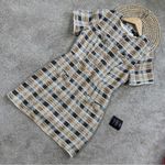 NWT Lulus Uniquely Posh Beige Tweed Sequin Lurex Short Sleeve Mini Dress Size L Gold Size L Photo 2