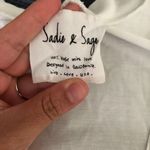 Sadie and Sage  White Choker Tee Shirt Top Blouse  Photo 5