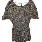 BCBGeneration ‎ Floral Flutter Sleeve Romper Black Small Photo 0