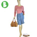 Coldwater Creek BLUE CHAMBRAY COTTON SHORTS (22W) Photo 1