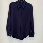 Theory  Sunaya Urban Crepe Womens Shirt Size M Chiffon Button Up Photo 1