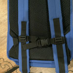 RAINS Rolltop Rucksack Backpack Wav Blue Waterproof 19”x12.6” x 4.3” NWT $140. Photo 4
