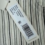 Rebecca Taylor  Striped Ivory Jean Wide Leg Crop Pants NWT Sz‎ 14 Photo 4