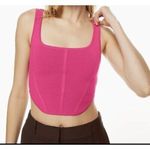Aritzia Babaton Sculpt Knit Bustier Tank In Fuchsia/Pink Photo 0