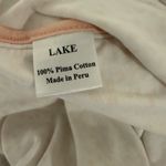 Lake Pajama Top Womens Large White Pink Pima Cotton Rebecca Atwood Sleep Shirt Photo 5