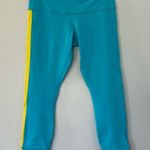 Lululemon  Amped Crop Size 2 Power Luxtreme Spry Blue Sizzle Love Red Legging Photo 9