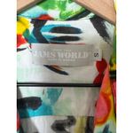 Jams World Pave Parrot Hawaiian Shirt Tropical Floral Print Camp Button Up Photo 1