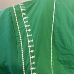 ZARA  Green Embroidered Two-Textured Pullover V-Neck Dress- Small Photo 6