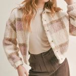 Sadie and Sage Plaid Teddy Jacket Photo 0