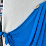 Ralph Lauren Lauren Dress Womens Sz XL Blue V-Neck Shift With Tie Split Sleeves Photo 7