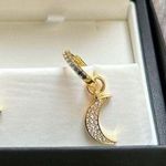 Earrings Ellera with Hoop Charm Star & Moon Photo 1