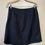 Larry Levine  Women's Skirt‎ Linen Rayon Side Zipper Lined Pockets Black Size 8 Photo 2