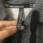 Calvin Klein Performance Cropped Full Zip Hoodie Dark Gray Long Sleeves Size M Photo 5