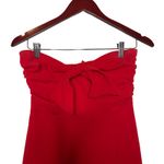 Sézane Sezane Ondine Red Strapless Dress bow tie front sz 36 US 4 Photo 2