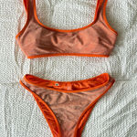 Aerie  Bikini Set Glitter Orange Small Photo 0