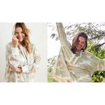 Aerie  Women's Camo Hoodie Size Large Side Slits White Green Sweater Lightweight Photo 1