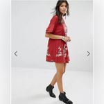 Free People  perfectly Victorian Embroidered Mini Dress SZ:L Photo 3