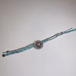 Chico's Chico’s Silver-Tone Byzantine Style Medallion Pendant Necklace Crystal EUC OS Photo 9