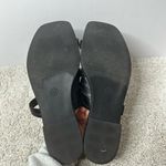 Target  A New Day Marilyn Toe Loop Sandal Black Croc-Embossed Sandals Womens 8.5 Photo 5