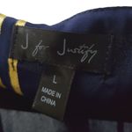 J for Justify  - Juniors Large NWT Stylish Blue and Gold Striped Women's Top Photo 2