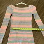 Daily Practice by Anthropologie Ribbed long sleeve stripe Sweater midi Dress S Pink Photo 5