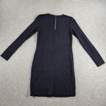 Lila Rose Womens Sweater Dress S Black Exposed Zipper Knit Fitted Bodycon Photo 3