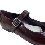 Mango Faux Patent Leather Mary Jane Flats Burgundy Size 38/ 7.5 Photo 13