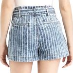 American Eagle  Outfitters High Rise Tie Belted Striped Jean Shorts Plus Size 14 Photo 2