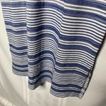 Lysse Mulholland Striped Sleeveless Knit Midi Tank Dress Blue White Large Photo 5