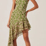 ASTR Asymmetrical Ruffle Hem Halter Dress Photo 0