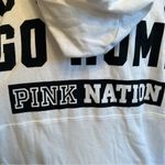 Victoria's Secret PINK Nation Hooded Beach Jersey Tunic White Black Logo Sz M Size M Photo 7