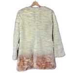 Willow & Clay  White Pink Ombre Faux Fur Long Sleeve Jacket XS Photo 1