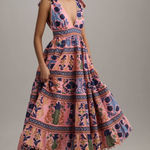 Farm Rio  Seashell Tapestry Sleeveless Midi Dress Photo 0