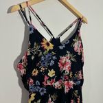 NWT Lulu's Bouquet of Blooms Navy Floral PrintClip Dot Mini Dress Size‎ Large Blue Photo 5