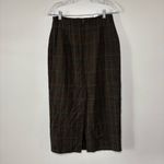 Tracy Evans  Blue/Green Wool Blend Plaid Midi Length Pencil Skirt Size 7 Photo 2