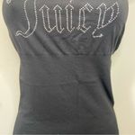 Juicy Couture Black Bling Cami Compression Tank Adjustable Straps Sz Large Y2K Photo 3